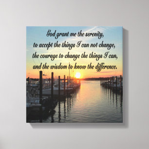 AWE INSPIRIEREND SERENITY PRAYER SUNSET FOTO DESIG LEINWANDDRUCK