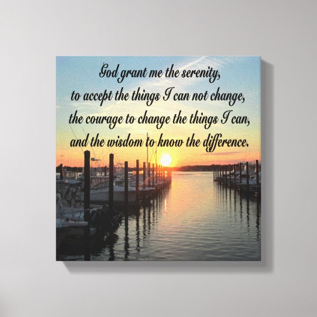 AWE INSPIRIEREND SERENITY PRAYER SUNSET FOTO DESIG LEINWANDDRUCK (Vorderseite)