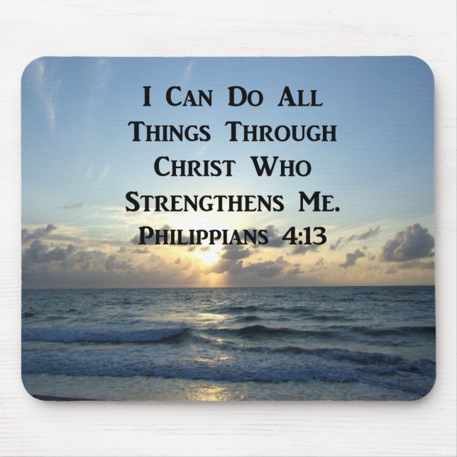 AWE-INSPIRING PHILIPPIANS 4:13 SCRIPTURE VERSE MOUSEPAD (Vorne)
