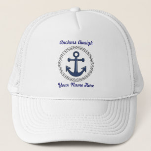 Aweigh personalisierter Hut der Anker Truckerkappe