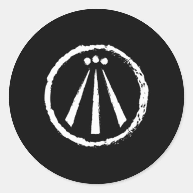 Awen Druid Pagan Celtic Wiccan Symbol Runder Aufkleber (Vorderseite)