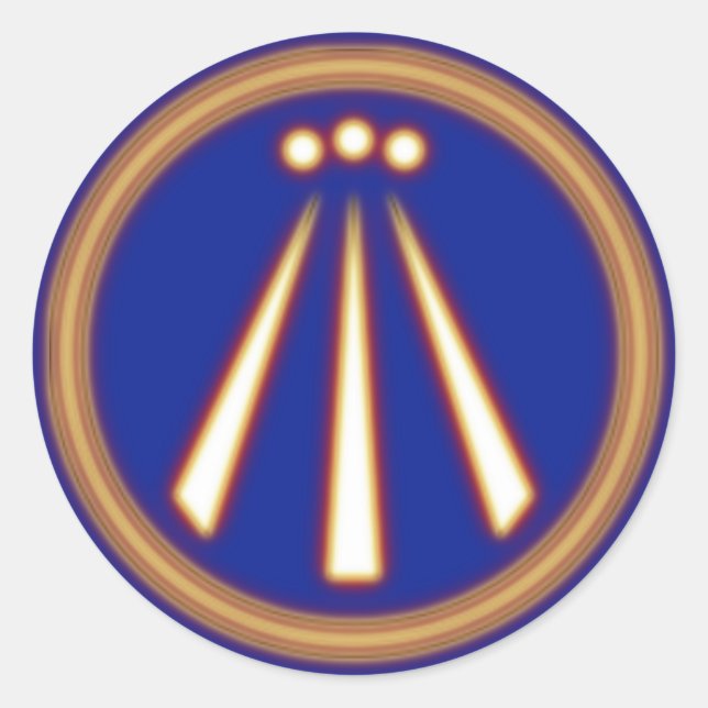 Awen (Glowign) Runder Aufkleber (Vorderseite)