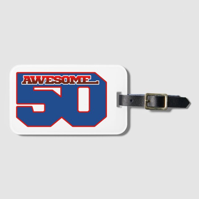 awesome 50 gepäckanhänger (Vorderseite (Horizontal))