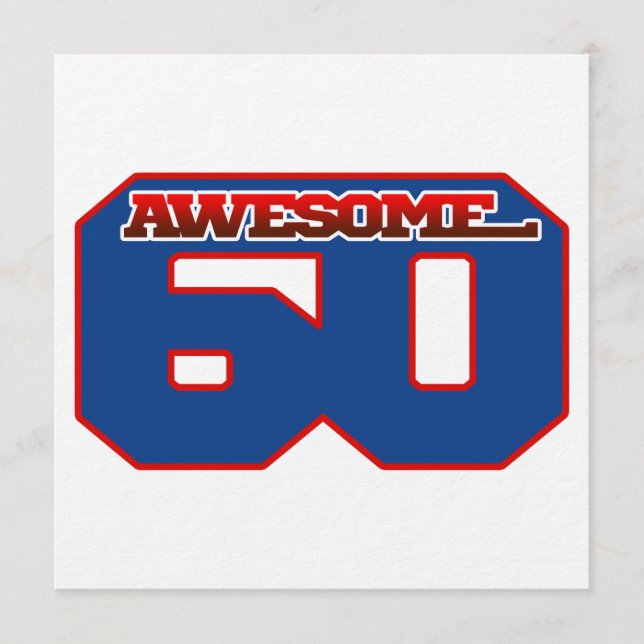 awesome 60 einladung (Vorderseite)