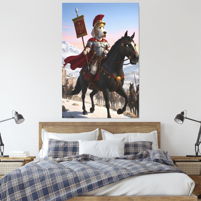 Awesome anthropomorphic Italian Spinone dog canvas Leinwanddruck (Insitu (Schlafzimmer))