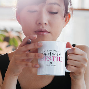 Awesome Bestie Rosa beste Freundinnen Kaffeetasse