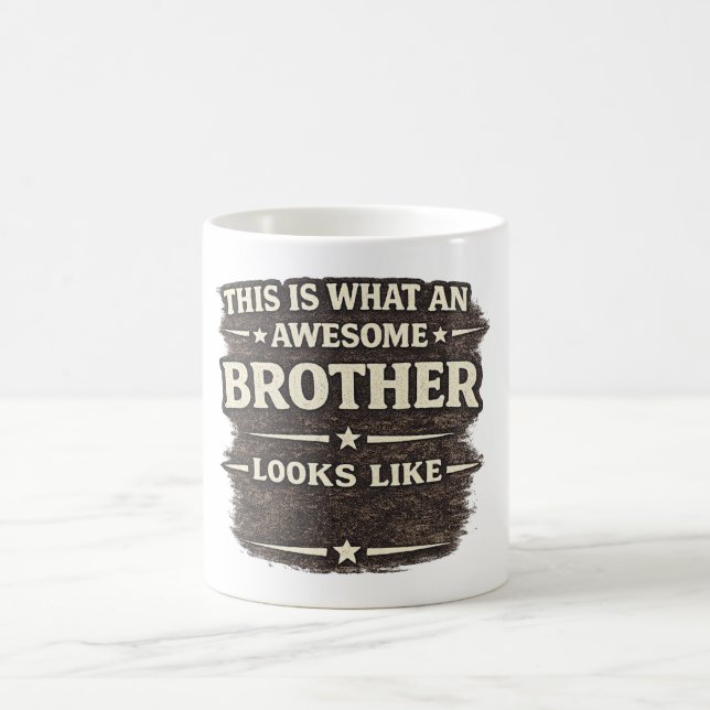 Awesome Brother Looks Like – Funny Quote Design Kaffeetasse (Mittel)