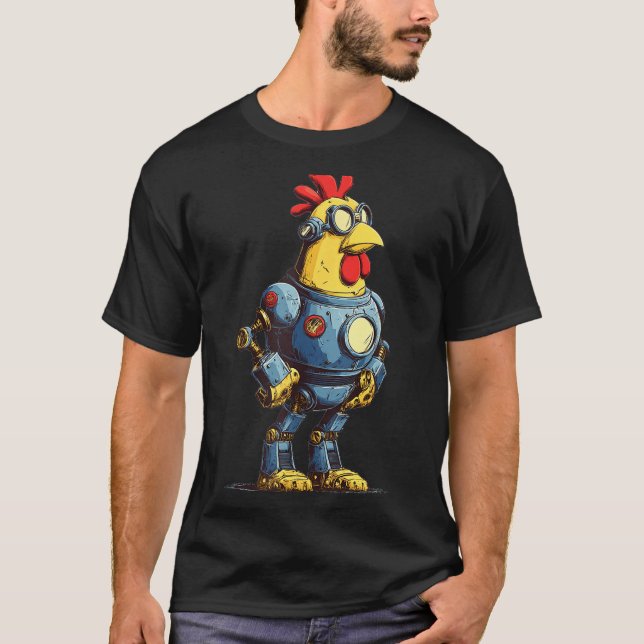 Awesome Chicken Robot For Future Animals Lovers  T-Shirt (Vorderseite)