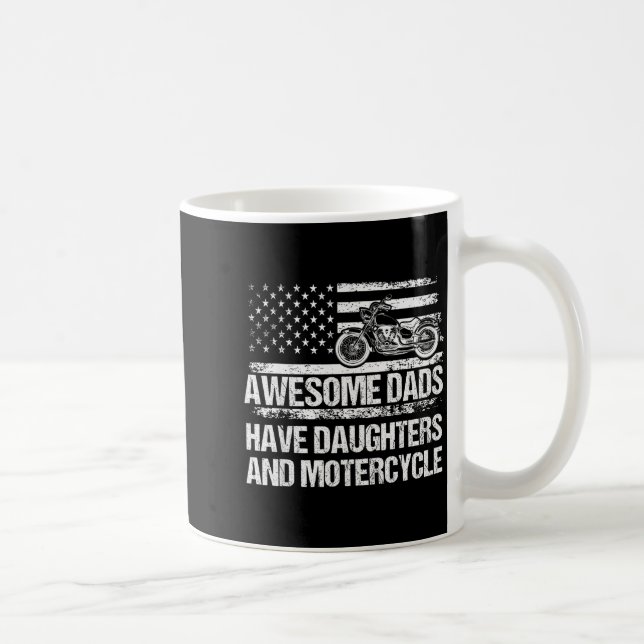 Awesome Dads Have Daughters And Motorcycle Father' Kaffeetasse (Rechts)