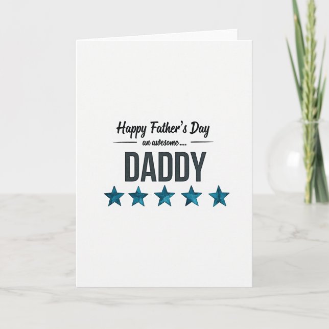 Awesome Dads Türkise Stern Karte (Vorderseite)