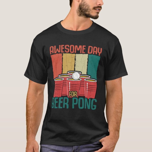 Awesome Day For Beer Pong Sports Player Graphic T-Shirt (Vorderseite)