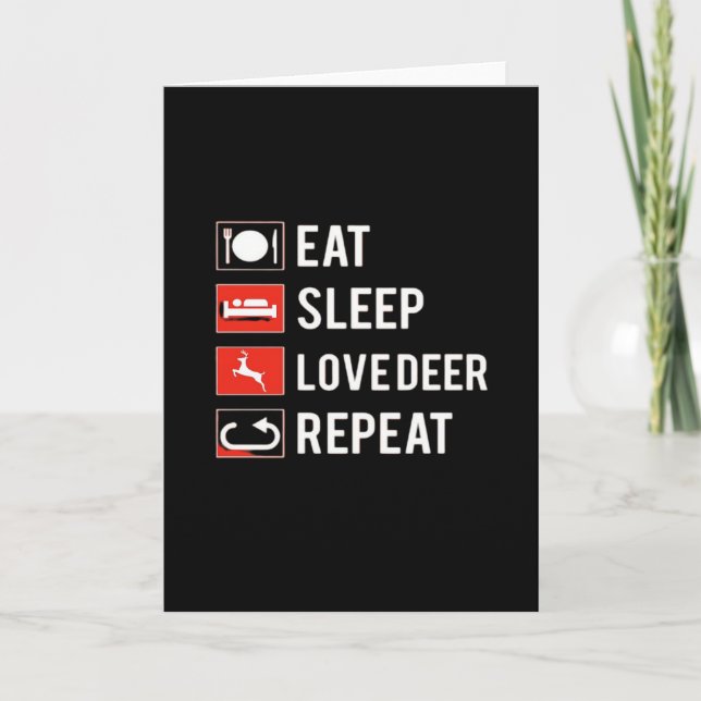 Awesome Deer Lover Creative MoFolded Greeting Card Karte (Vorderseite)