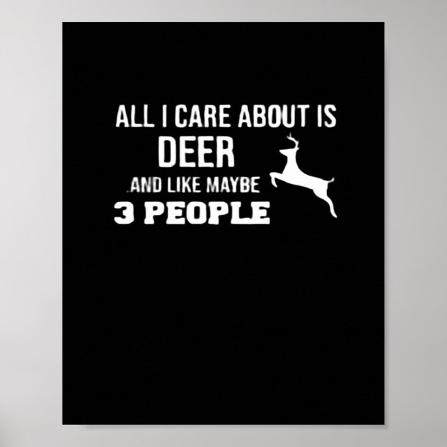 Awesome Deer Lover Minimal Retro Style Poster (Vorne)