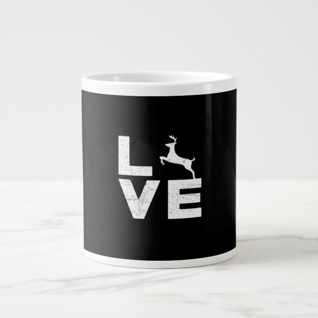 Awesome Deer Lover Trendy Aesthetic Design  Jumbo-Tasse (Vorderseite)