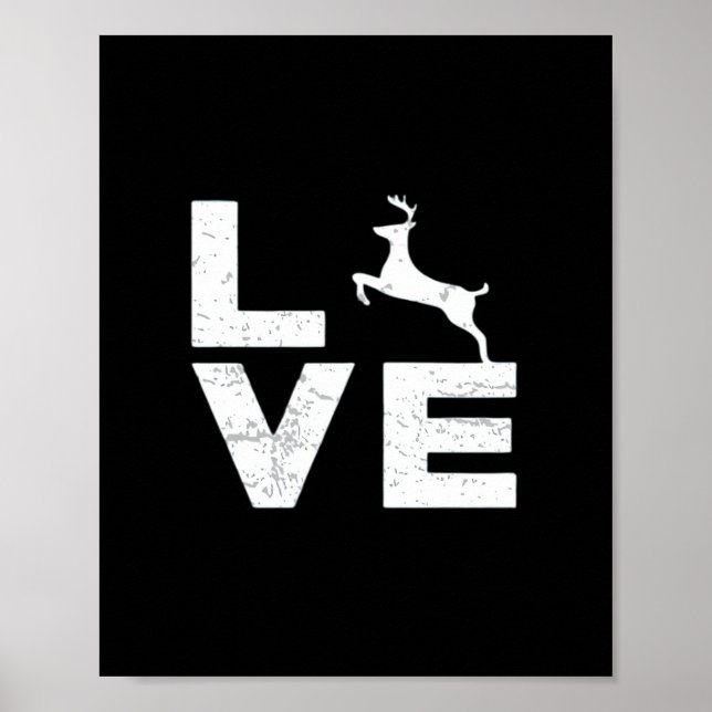 Awesome Deer Lover Trendy Aesthetic Design  Poster (Vorne)