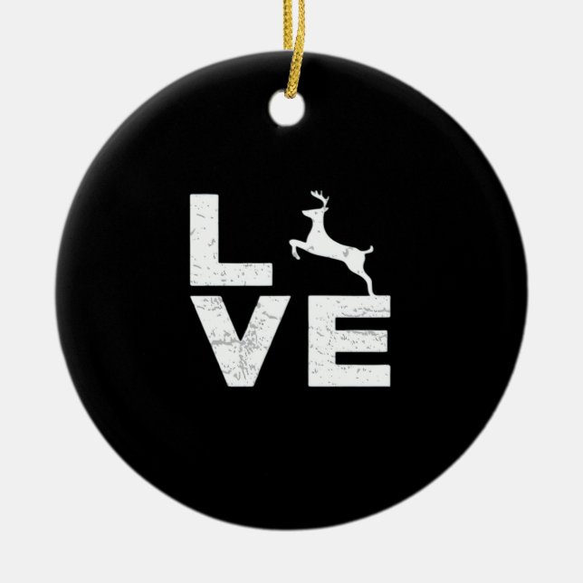 Awesome Deer Lover Trendy Aesthetic DesignOrnament Keramik Ornament (Vorne)