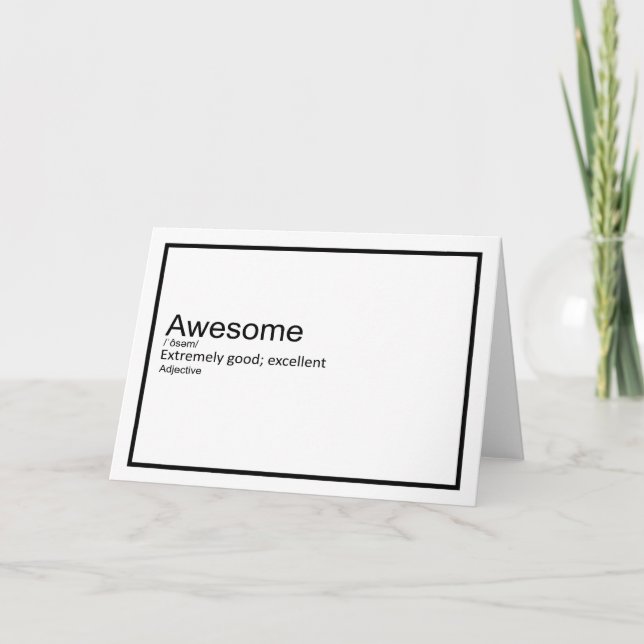 Awesome Definition Note Card Karte (Vorderseite)