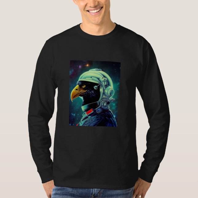 Awesome Eagle Astronaut Cosmonaut Astronomy Astrop T-Shirt (Vorderseite)
