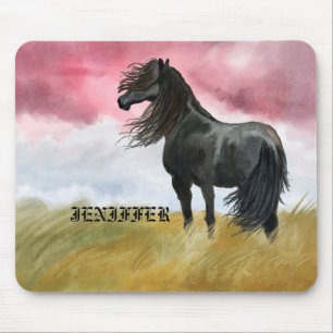 Awesome Horse Watercolor Mousepad