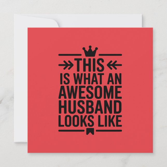 Awesome Husband Minimal Typography (Vorderseite)