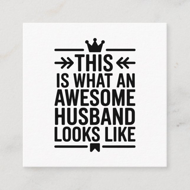 Awesome Husband Minimal Typography Begleitkarte (Vorderseite)