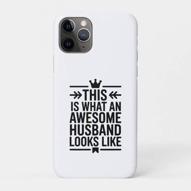 Awesome Husband Minimal Typography Case-Mate iPhone Hülle (Rückseite)