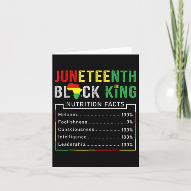 Awesome Juneteenth Black King Melanin Fathers Day Karte (Vorderseite)