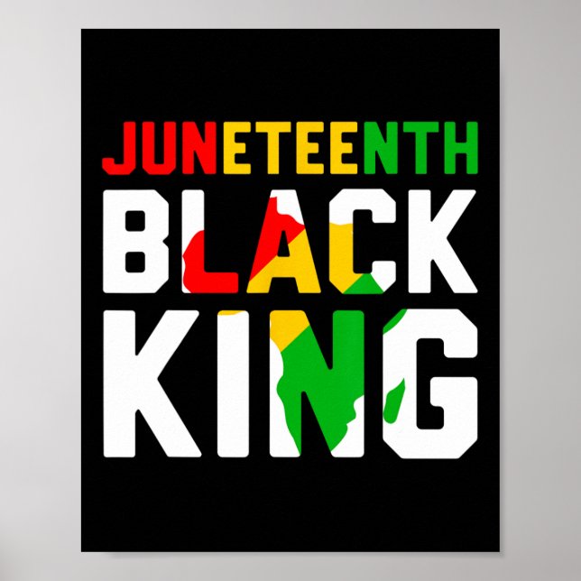 Awesome Juneteenth Black King Melanin Fathers Day Poster (Vorne)