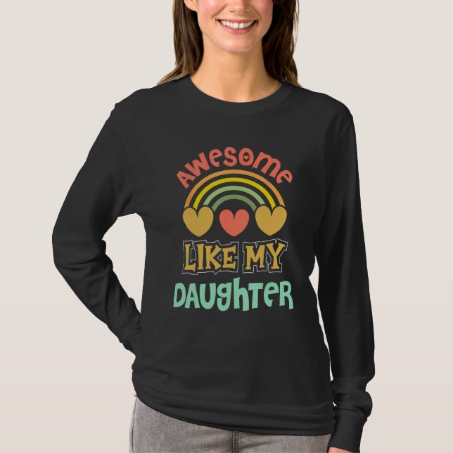 Awesome Like My Daughter Men Fathers Day Dad 2 T-Shirt (Vorderseite)