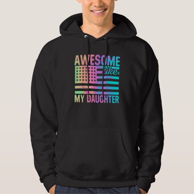 Awesome Like My Daughter Retro Men Dad  Fathers 1 Hoodie (Vorderseite)