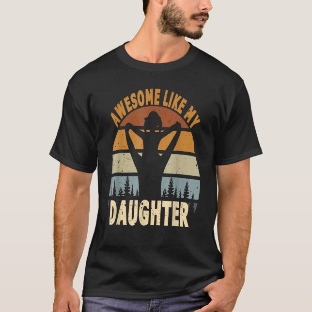 Awesome Like My Daughter Retro Men Dad Fathers 9 T-Shirt (Vorderseite)