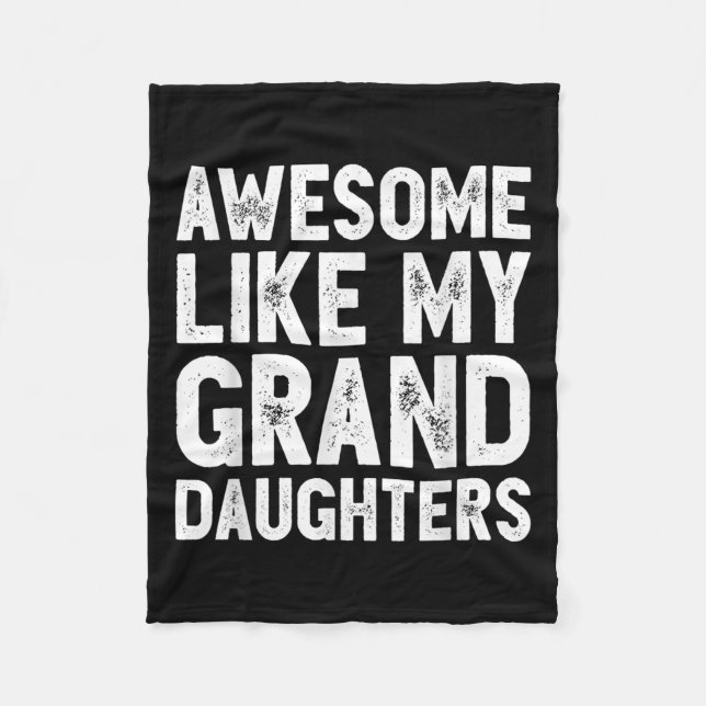 Awesome Like My Grand Daughters Funny Father's Day Fleecedecke (Vorderseite)