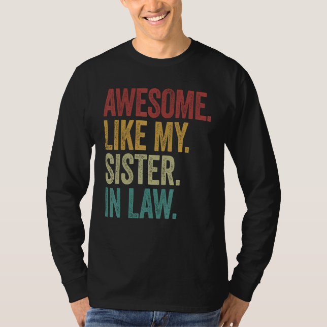 Awesome like my sister in law retro new husband sp T-Shirt (Vorderseite)