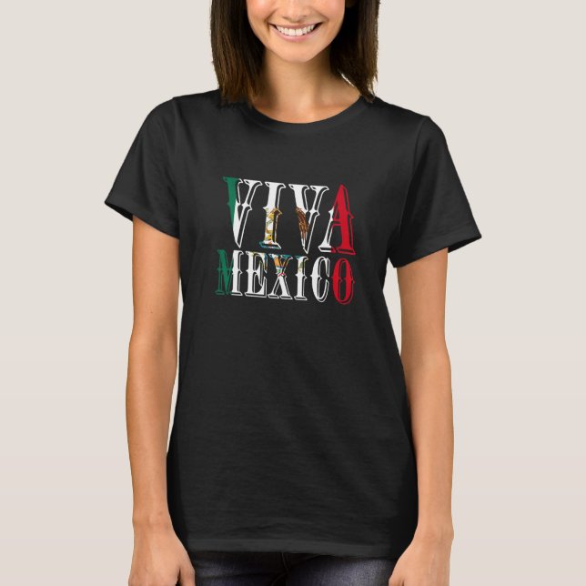 Awesome Mexico  Mexico Flag Mexican Roots Women Me T-Shirt (Vorderseite)