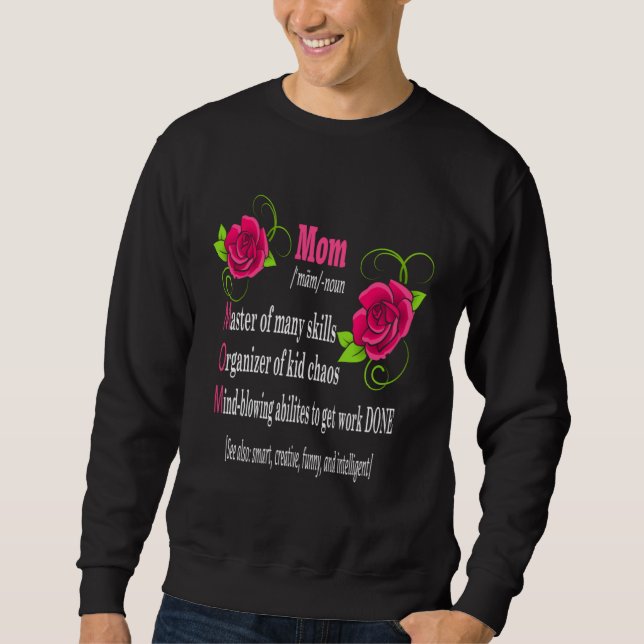 Awesome Mom Mother Definition  Mother s Day  Happy Sweatshirt (Vorderseite)