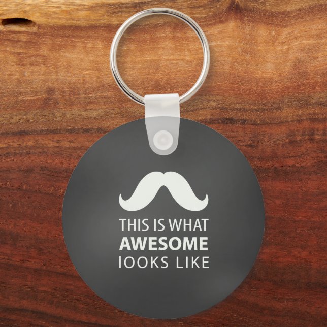 Awesome Mustache Schlüsselanhänger (Vorderseite)