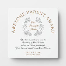 Awesome Parent Award/Thank You/Leaves/Wedding