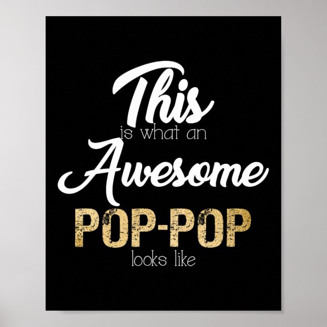 Awesome Pop-pop Special Grandpa  Poster (Vorne)