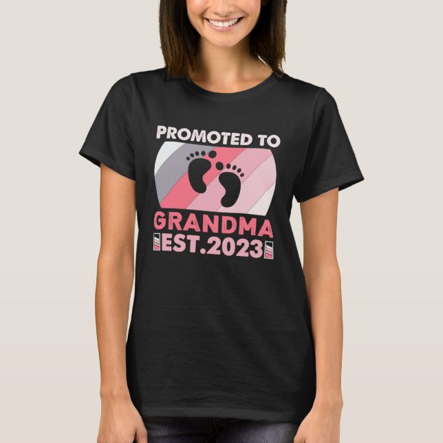 Awesome Promoted to Grandma 2023  New Grandma To B T-Shirt (Vorderseite)