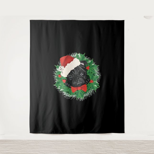 Awesome Pug Christmas Shirt Wandteppich (Vorderseite)