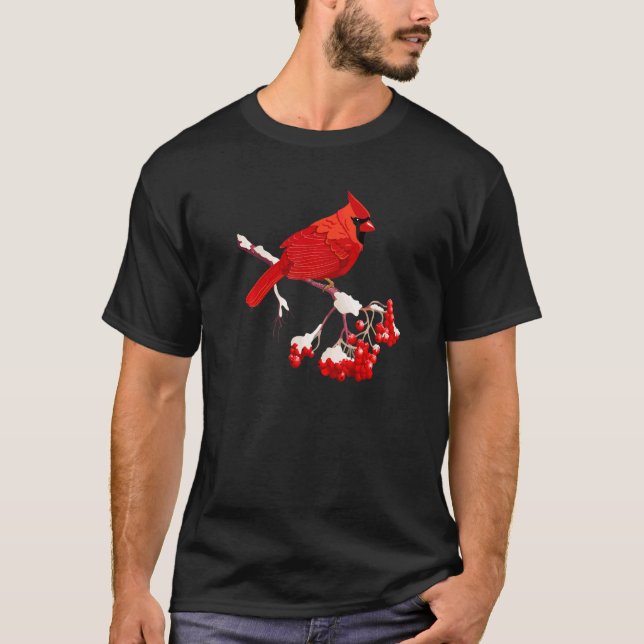 Awesome Red Cardinal Birds  Nature   Women Men T-Shirt (Vorderseite)