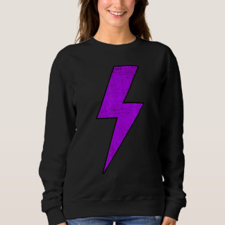 Awesome Retro Distressed Front & Back PURPLE Light Sweatshirt