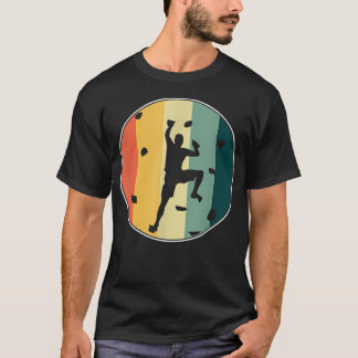 Awesome Retro Wall Climber Rock Mountain Climbing T-Shirt