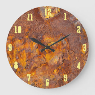 Awesome Rusty Iron Große Wanduhr