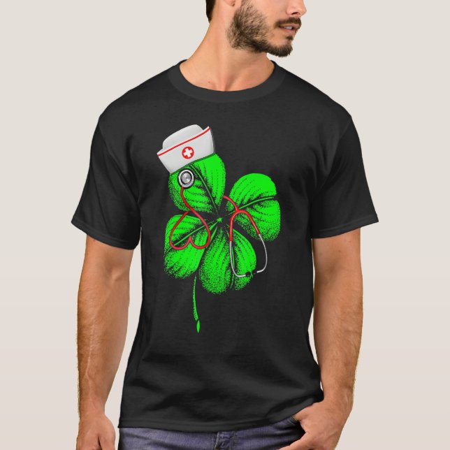 Awesome Saint Patrick's Day Doctor Shamrock Hat Ir T-Shirt (Vorderseite)