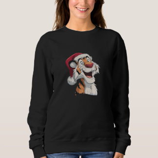 Awesome Santa Claus Tiger Graphic Sweatshirt