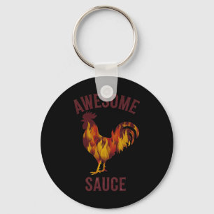 Awesome Sauce Hahn Hühner Sauce Männer Frauen Haus Schlüsselanhänger