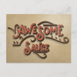 Awesome Sauce Vintage-Look Postkarte