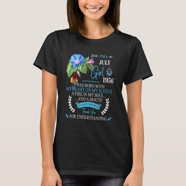 Awesome Since 1956 66th Birthday I'm A July Girl 1 T-Shirt (Vorderseite)