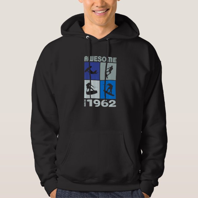 Awesome since 1962 Wakeboard lifestyle Hoodie (Vorderseite)